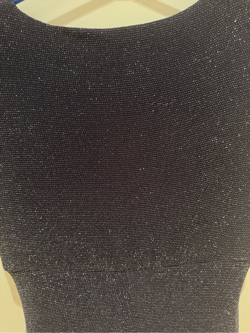 Ralph Lauren Navy/Mauve Sparkle V-Neck Midi Dress - Picture 6 of 7